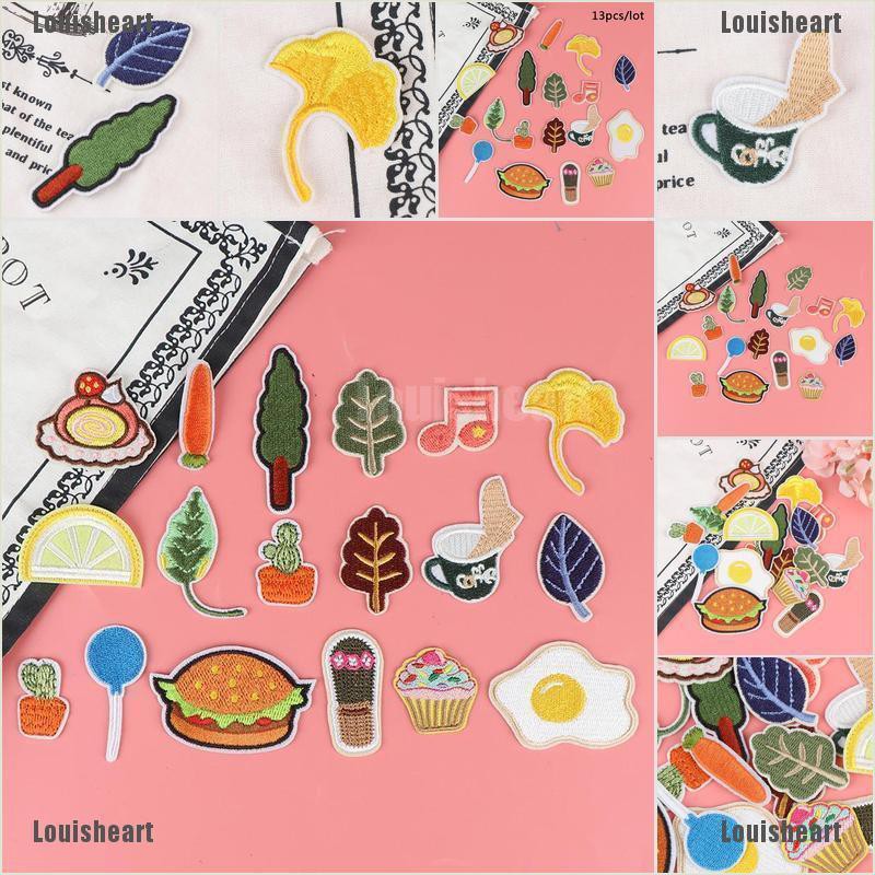 Set 13 miếng vá may đồ nhiều kiểu dáng độc đáo