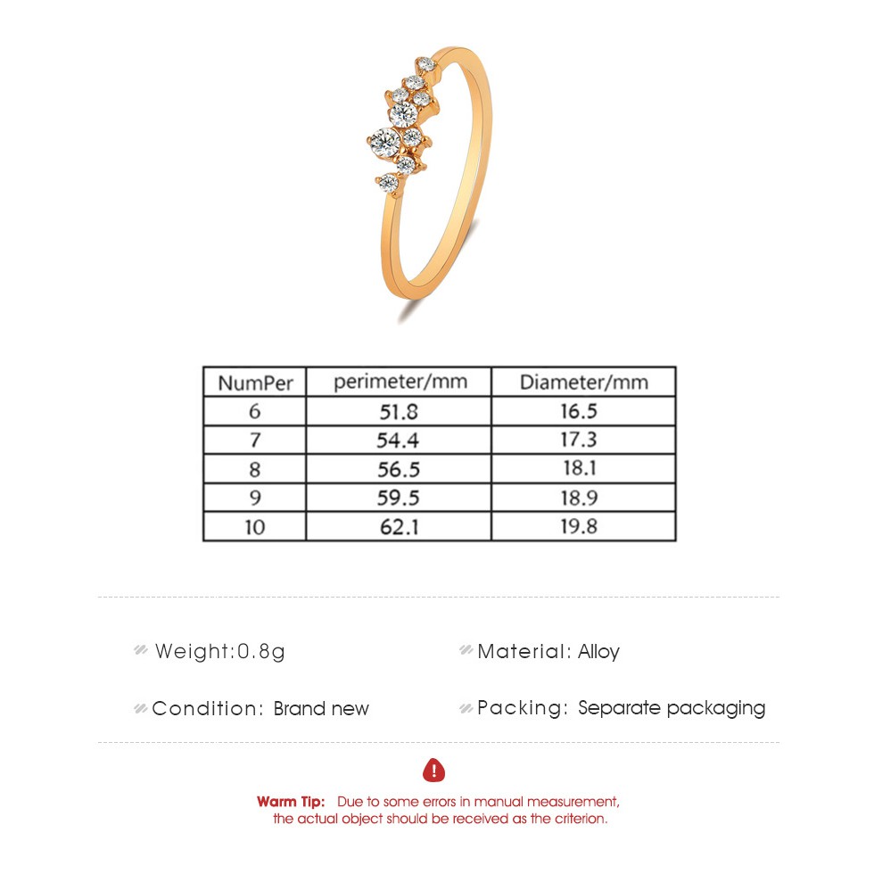 Nhẫn 18k thời trang đơn giản Nhẫn vàng Phụ kiện nữ