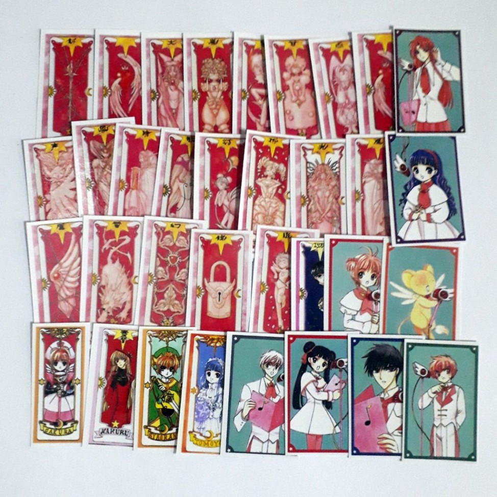 Bộ 54 sticker lá bài clow SAKURA