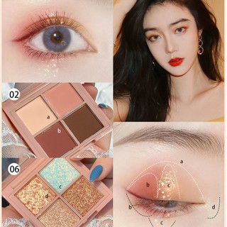 Phấn mắt 🌳FREE SHIP🌳 Bảng Mắt Siêu Nhũ 4 Ô Guicami Bản Dupe Của 3Ce Mini Multi