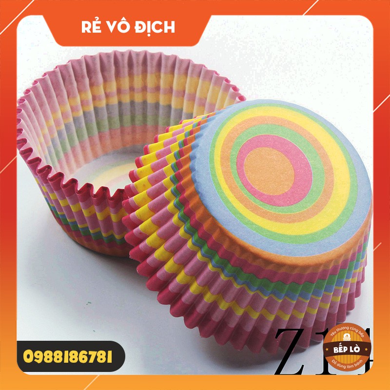 Cup giấy làm bánh Cupcake, Muffin 7cm cup giấy mềm - hộp 100 cái HÀNG MỚI VỀ