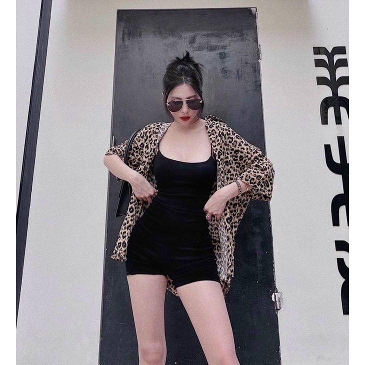 jumsuit ngố lửng 2 dây hở lưng áo liền quần có mút ngực mẫu sexy thời trang-VD18