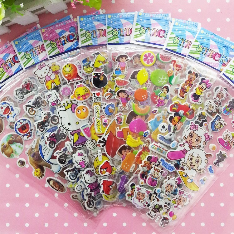 SÉT 4 TẤM HÌNH DÁN STICK NHIỀU HÌNH CUTE NGẪU NHIÊN