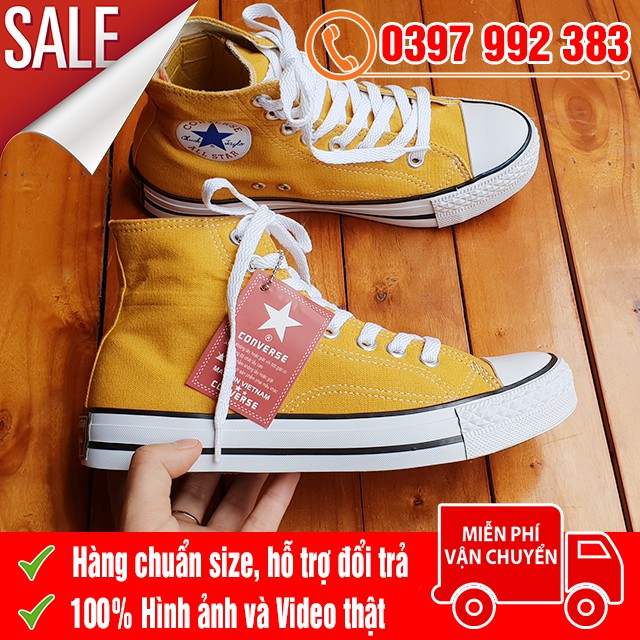 [FREE SHIP 1970S] Giày Thể Thao CV 1970s Vàng Cổ Cao Nam Nữ | BigBuy360 - bigbuy360.vn