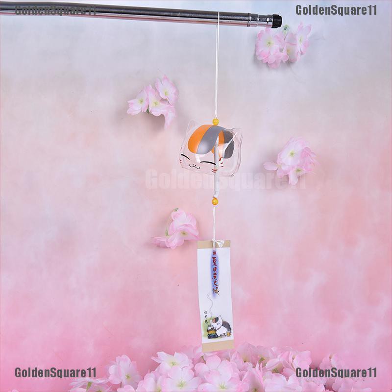 1 Chuông Gió Hình Mèo Bằng Kính Dùng Trang Trí Vườn Nhà