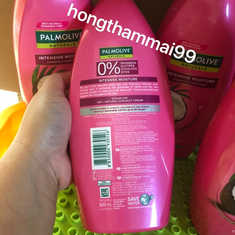 Dầu gội xả 2in1 Palmolive thiên nhiên 600ml