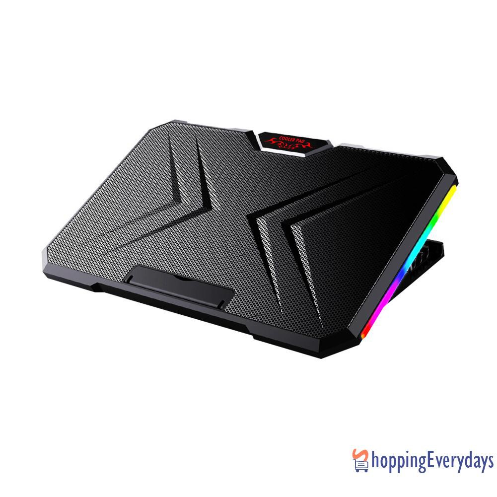 【sv】 RGB Laptop Cooling Pad w/ 2 Fans 12-17 inch Notebook Computer Cooler Stand