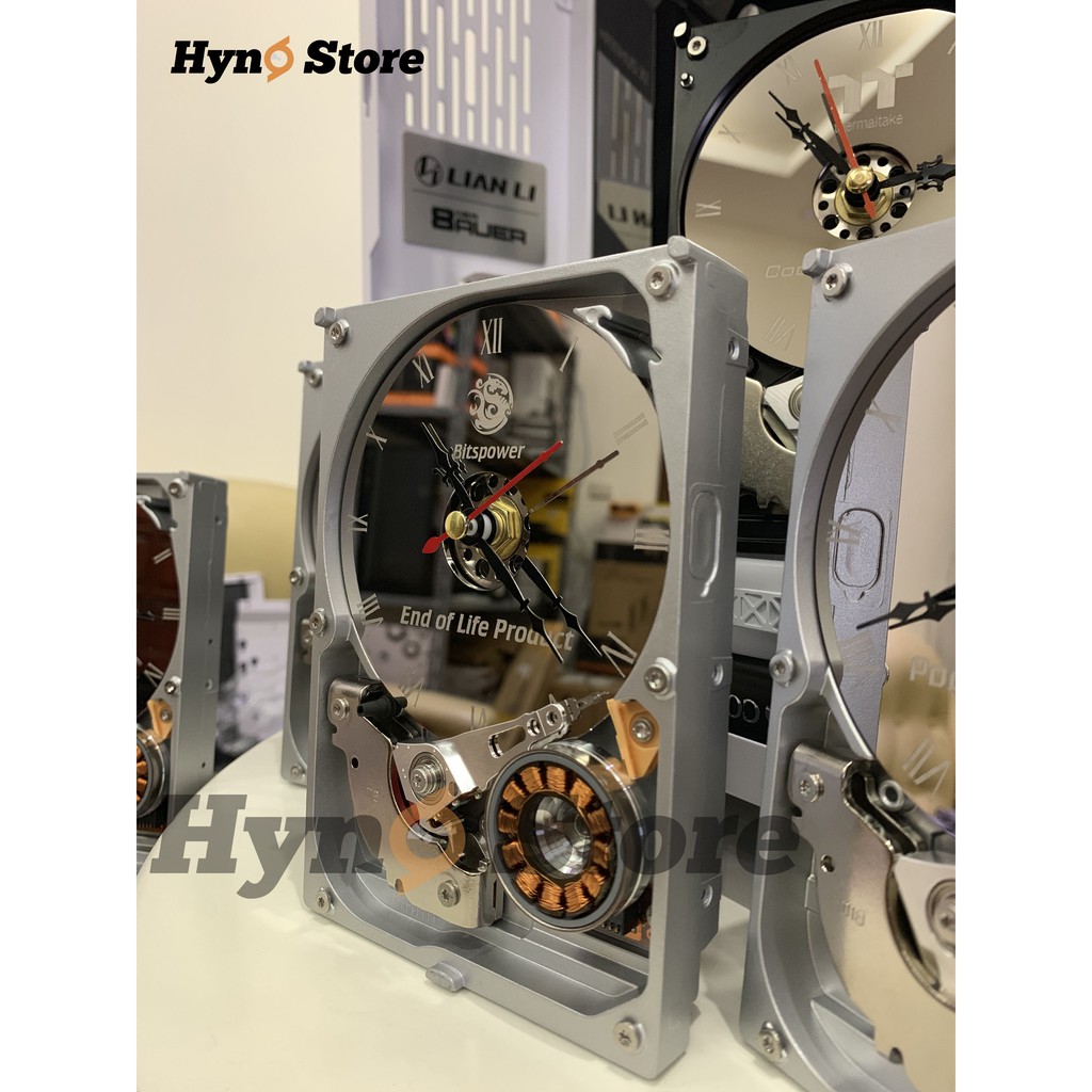 Đồng hồ handmade làm từ ổ cứng HDD logo Bitspower Tản nhiệt nước – Hyno Store