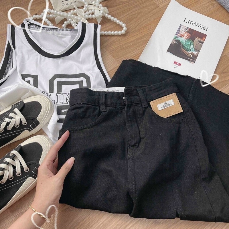 (KÈM ẢNH THẬT) CHÂN VÁY JEANS MIDI XẺ ĐÙI | BigBuy360 - bigbuy360.vn