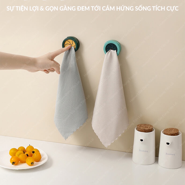 Móc Treo Khăn Nhà Tắm Hamart Móc Tròn Nhựa ABS Decor Dán Tường Treo Đồ Đa Năng Tiện Lợi