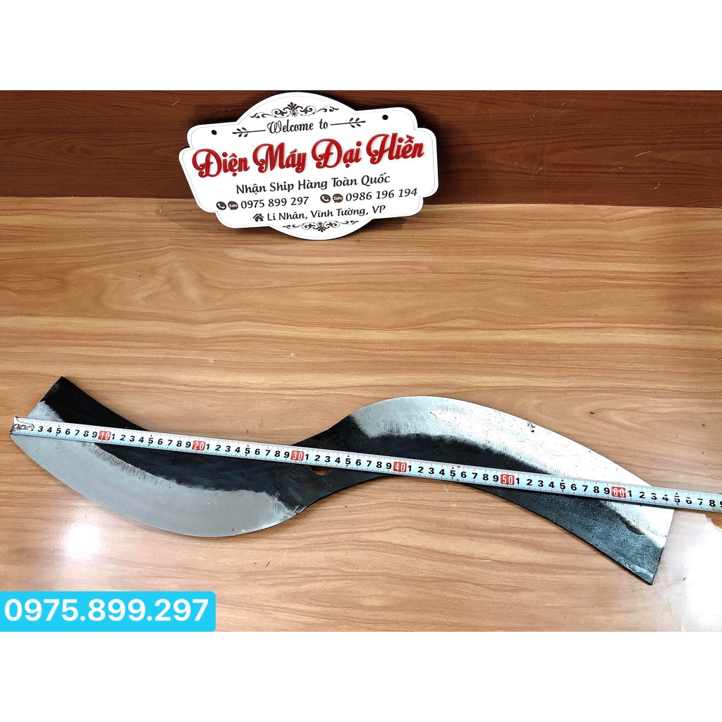 Lưỡi Dao Máy Thái Chuối Băm Cỏ Voi Dài 50cm - 60 - 65CM Trục 20mm . NHẬN ĐẶT HÀNG THEO YÊU CẦU