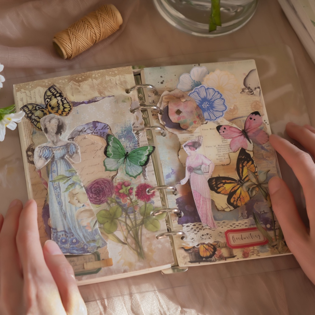 Set 100 Giấy Làm Album Ảnh DIY Phong Cách Vintage