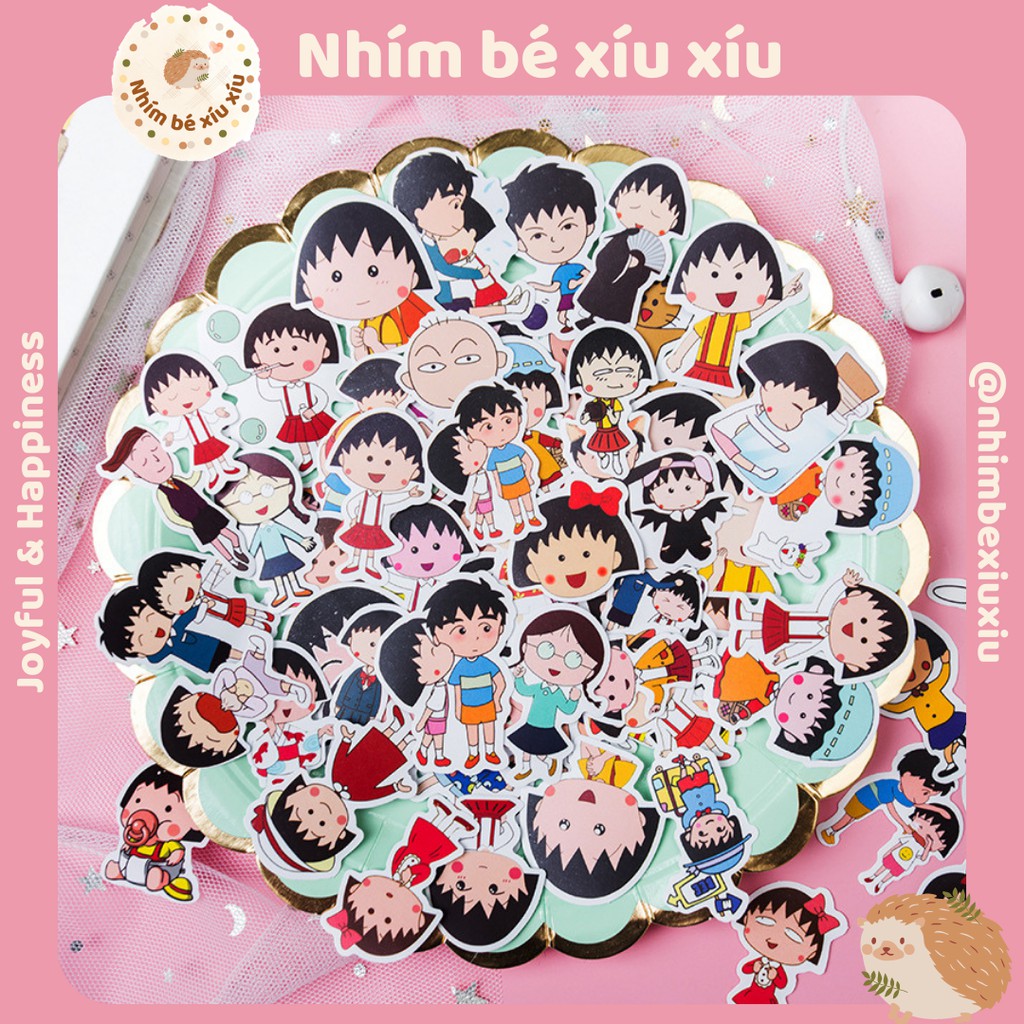 Set 100 sticker hình dán NHIỀU MẪU siêu dễ thương Nhimbexiuxiu VT346