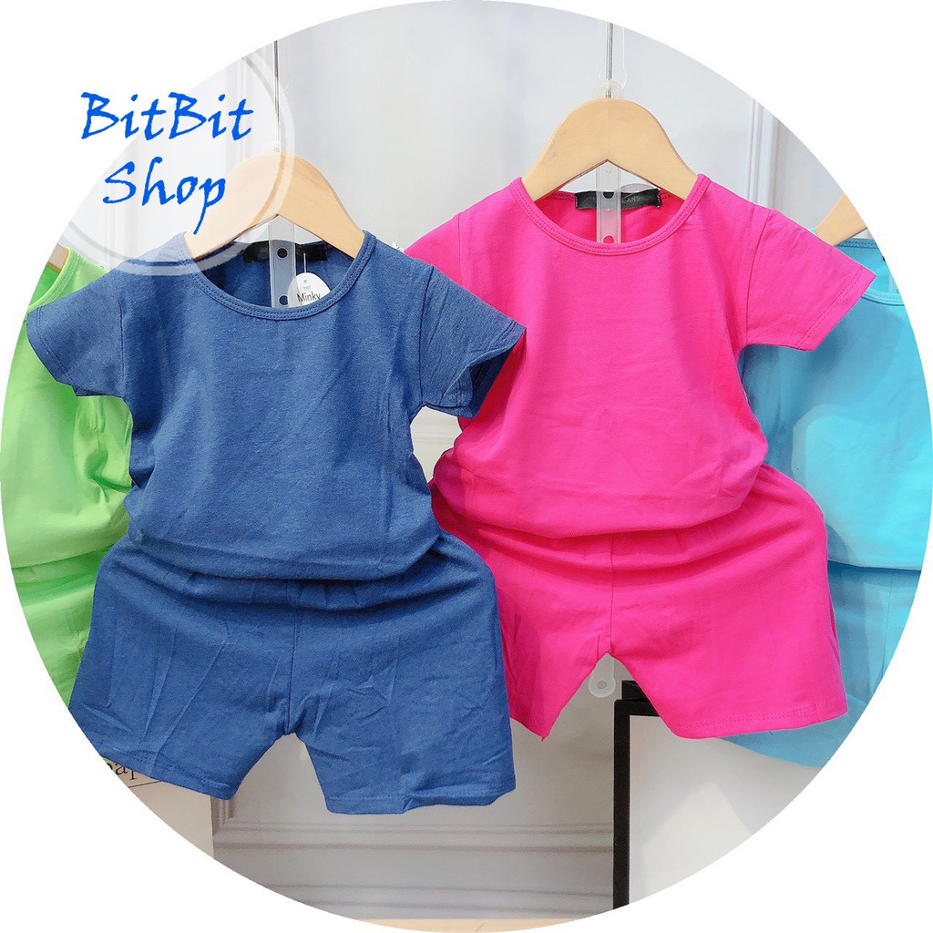 [Mã BITBITSHOP Giảm 10k] Set HM Min.Key.Mom cộc tay cho bé mặc mùa hè chất Cotton mát