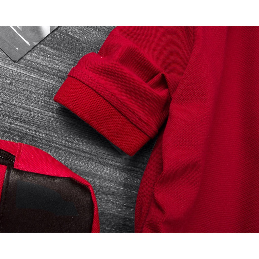 Áo Thun polo Nam cổ bẻ đỏ | BigBuy360 - bigbuy360.vn