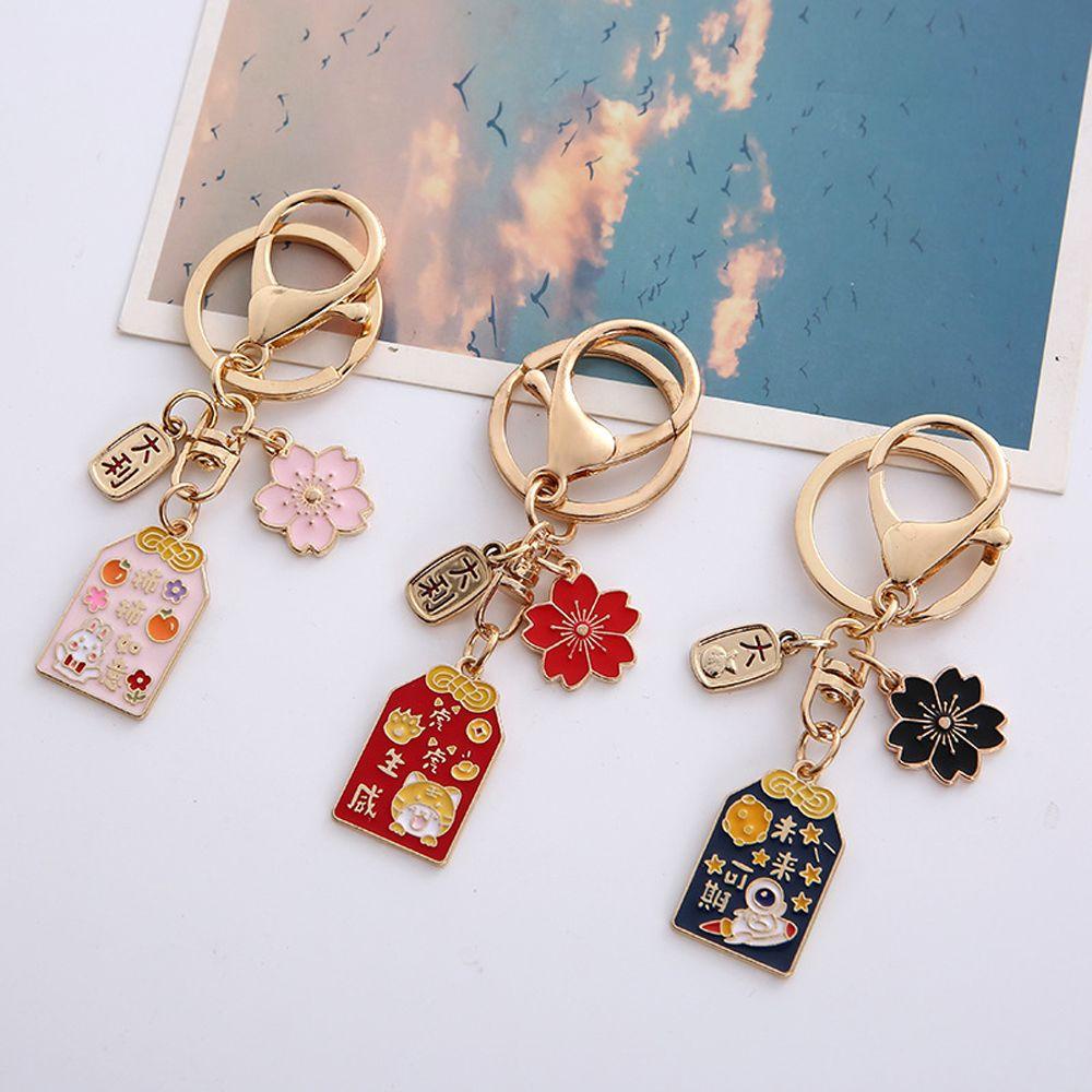 IVORY Móc Khóa Hình Cô Gái May Mắn Bằng Hợp Kim