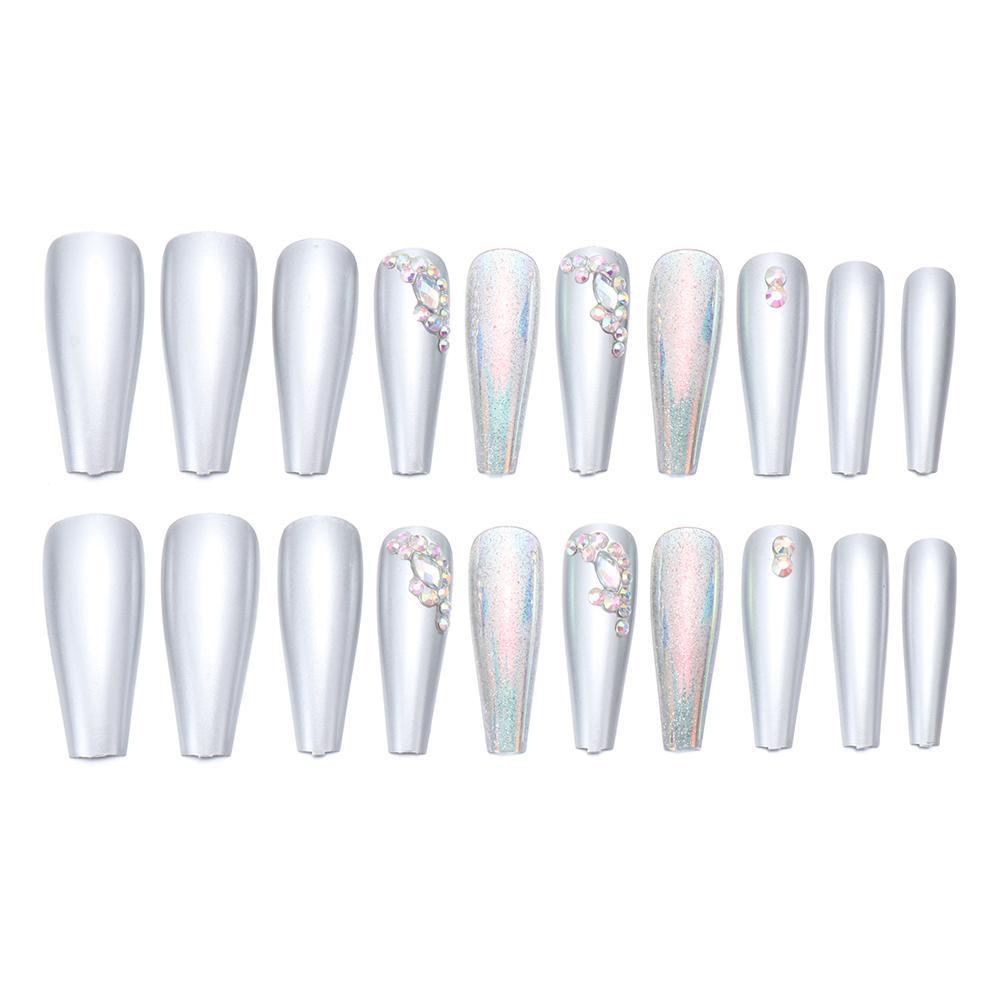 WATTLE Bộ Móng Tay Giả Siêu Dài Nhiều Màu Sắc Có Thể Tháo Rời