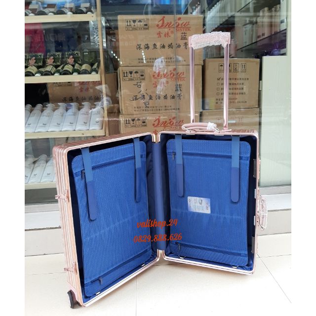 Vali nhôm nguyên khối - tặng kèm bọc vali trong - Bảo hành 10 năm