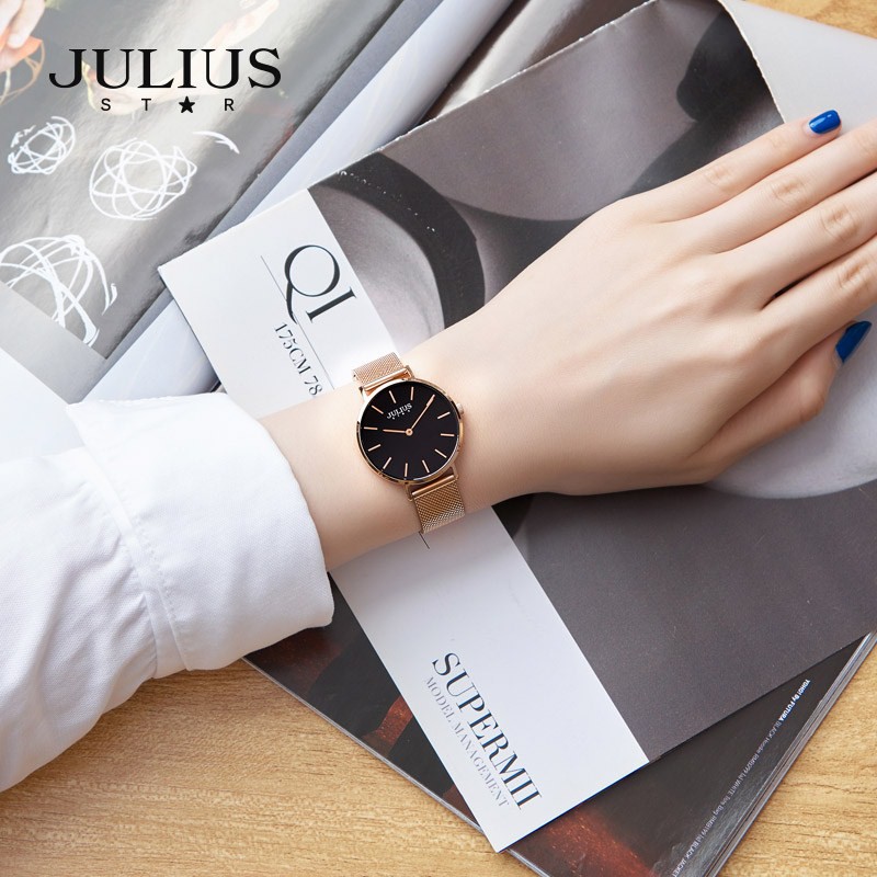 Julius Official | Đồng hồ nữ Julius Star JS-027 Kính Sapphire Size 32