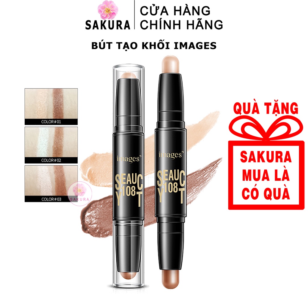 Bút tạo khối che khuyết điểm 2 đầu 3 chiều đa năng IMAGES makeup trang điểm nội địa trung SAKURA