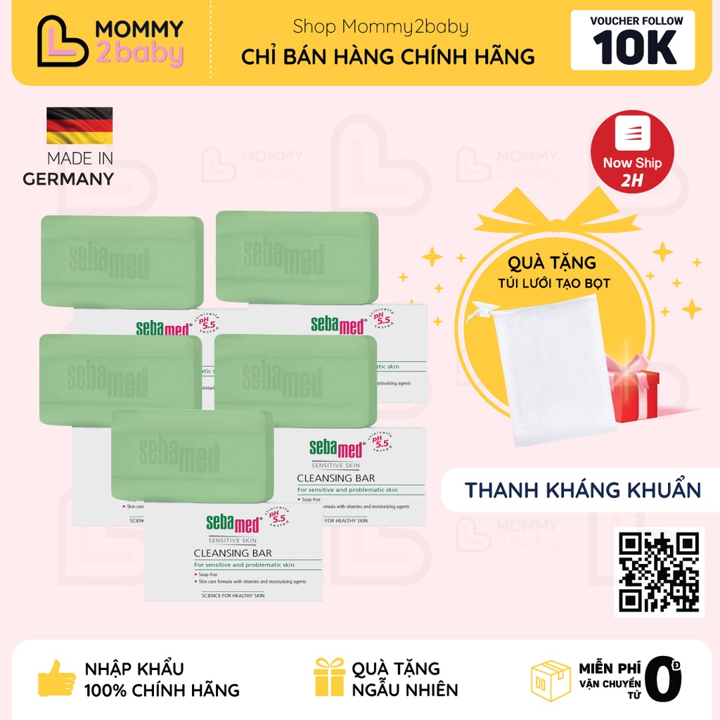 Combo 5 Thanh Xà Phòng Sebamed pH5.5 [Nhập Khẩu Chính Hãng]
