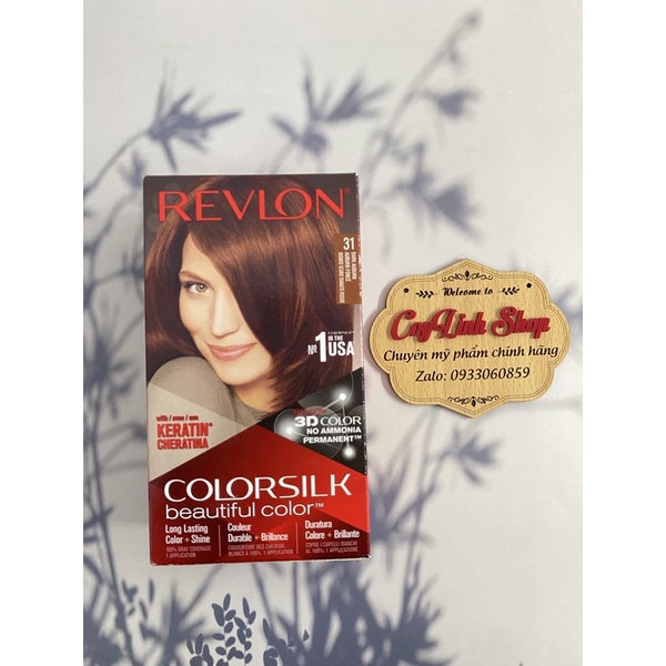 Thuốc nhuộm tóc REVLON phủ bạc 130ml màu nâu sẫm số 31