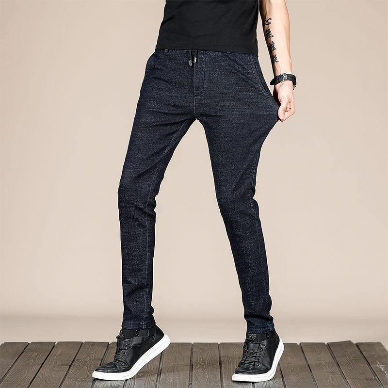 Quần jeans dài lưng thun ôm cho nam