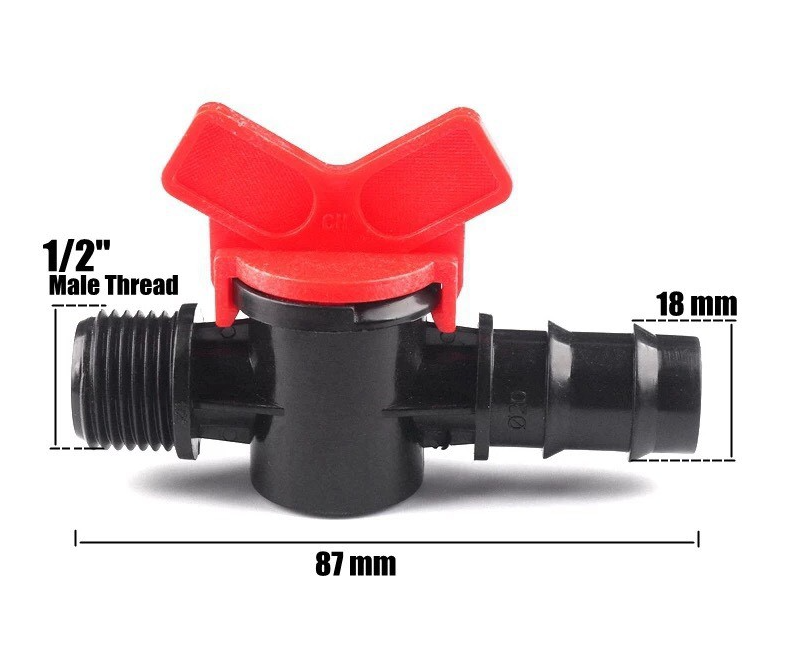 VAN KHÓA NỐI REN NGOÀI 21 RA ỐNG PE 16MM-20MM