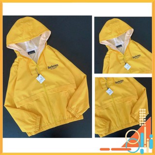 Áo Khoác Dù  Burbernys Chống Nắng | Thiết Kế Vải 2 Lớp , Có Nón | Màu Vàng | Thoáng Mát | GINNY.BRAND