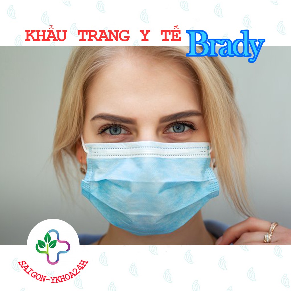 Khẩu Trang Y Tế 4 Lớp Giấy Kháng Khuẩn Hộp 50 Chiếc Khẩu Trang Y Tế Brady Kháng Khuẩn | BigBuy360 - bigbuy360.vn