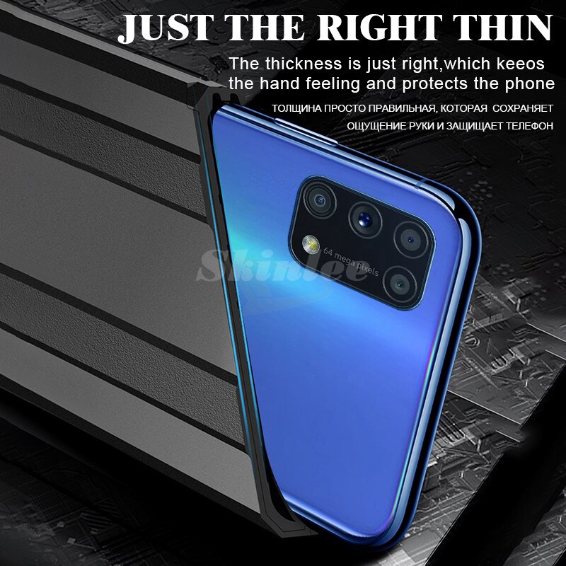 Ốp điện thoại nhựa PC + TPU + Hybrid chống sốc kiểu áo giáp cho Samsung Galaxy M31