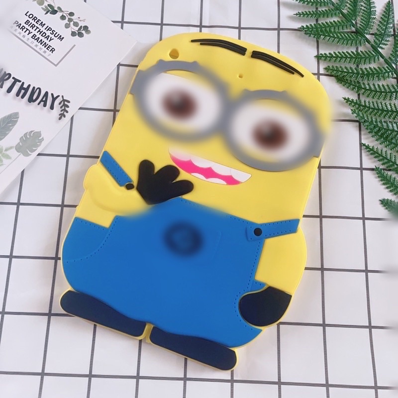 Vỏ Ốp iPad 5 Silicon Dẻo Hình Minion Ngộ Nghĩnh Hài Hước