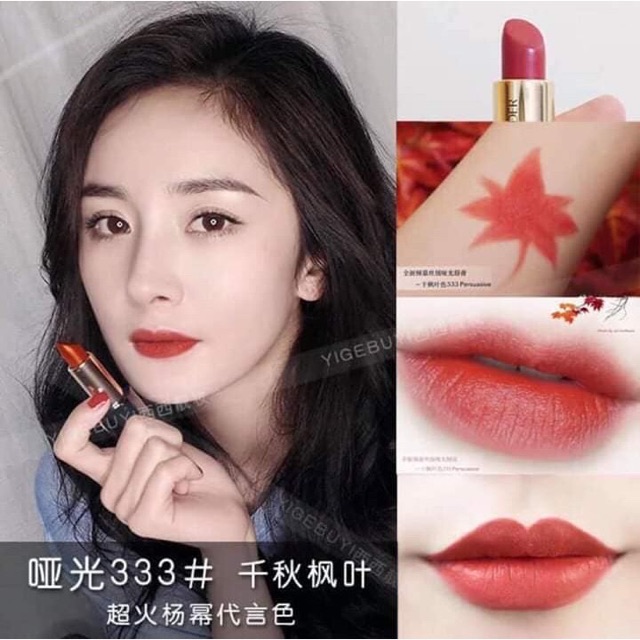 Son Estee lauder 333 đỏ xam gạch tách set