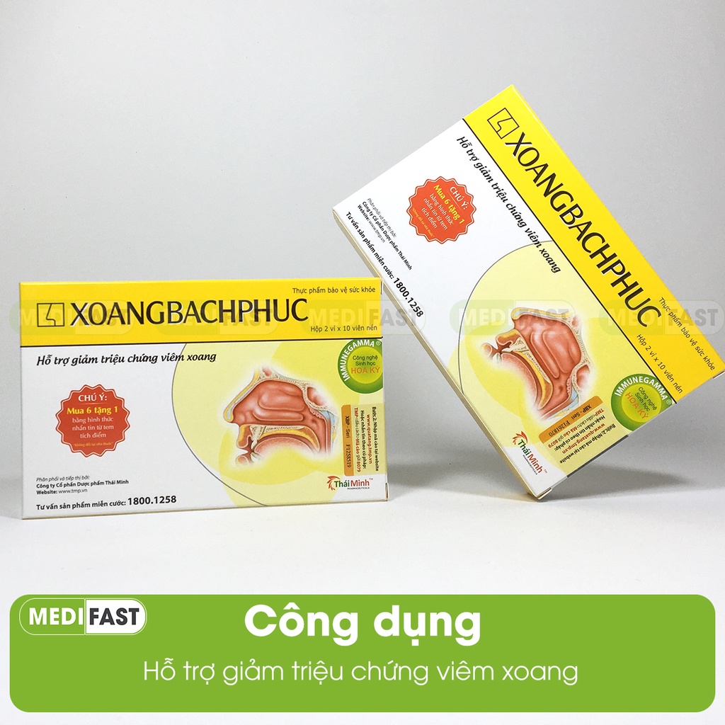 Xoang Bách Phục hỗ trợ giảm viêm mũi xoang - Có tem tích điểm