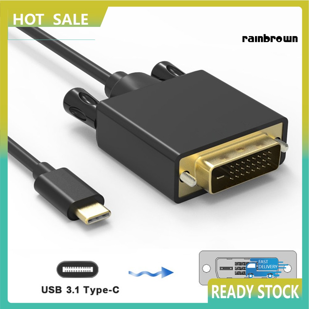 Cáp Chuyển Đổi Tốc Độ Cao 1080p Type C Sang Dvi 24 + 1 Video 10gbps / Rxl / 1.8m