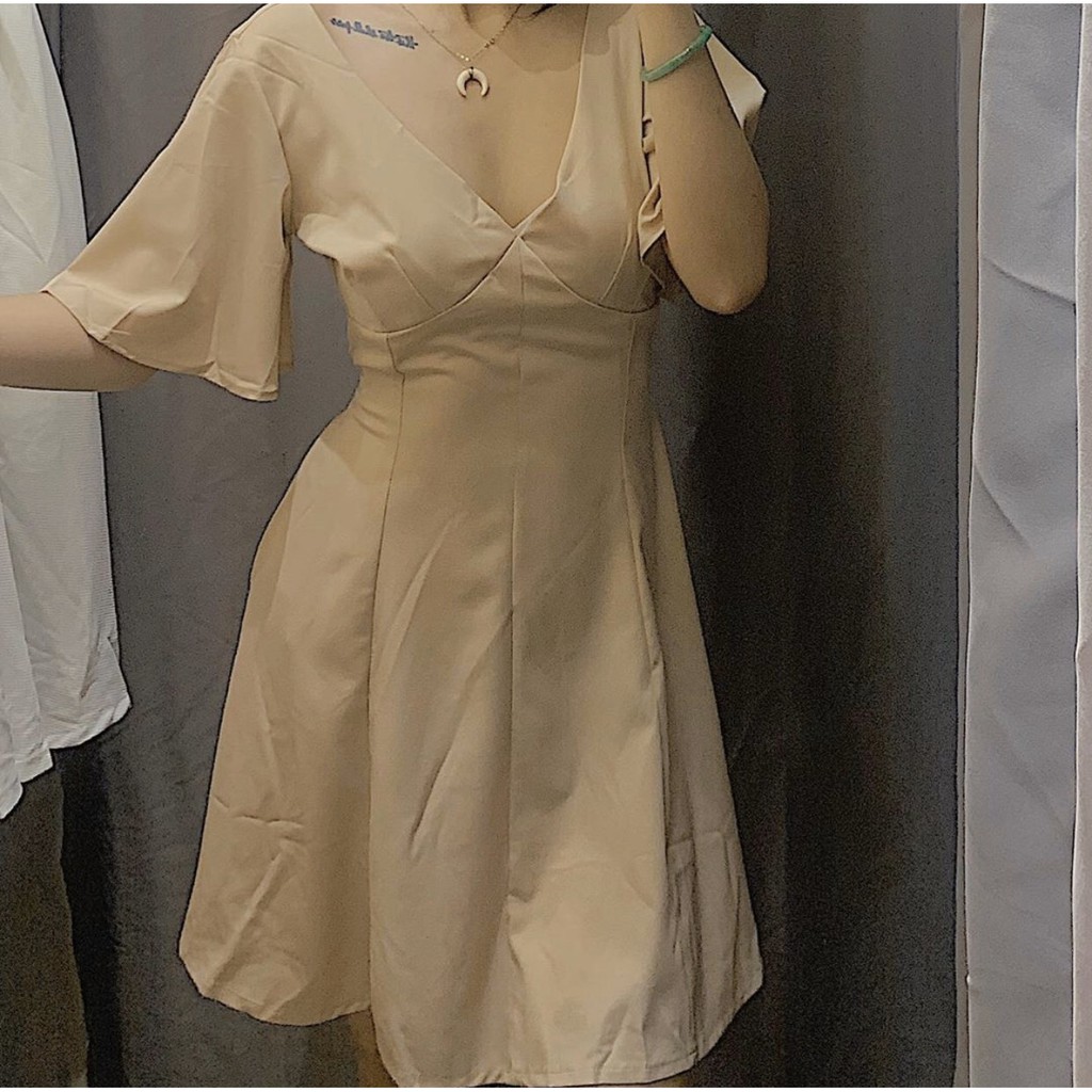 Đầm xoè cổ V đan dây lưng Mindy dress - Đầm đi tiệc thiết kế | BigBuy360 - bigbuy360.vn