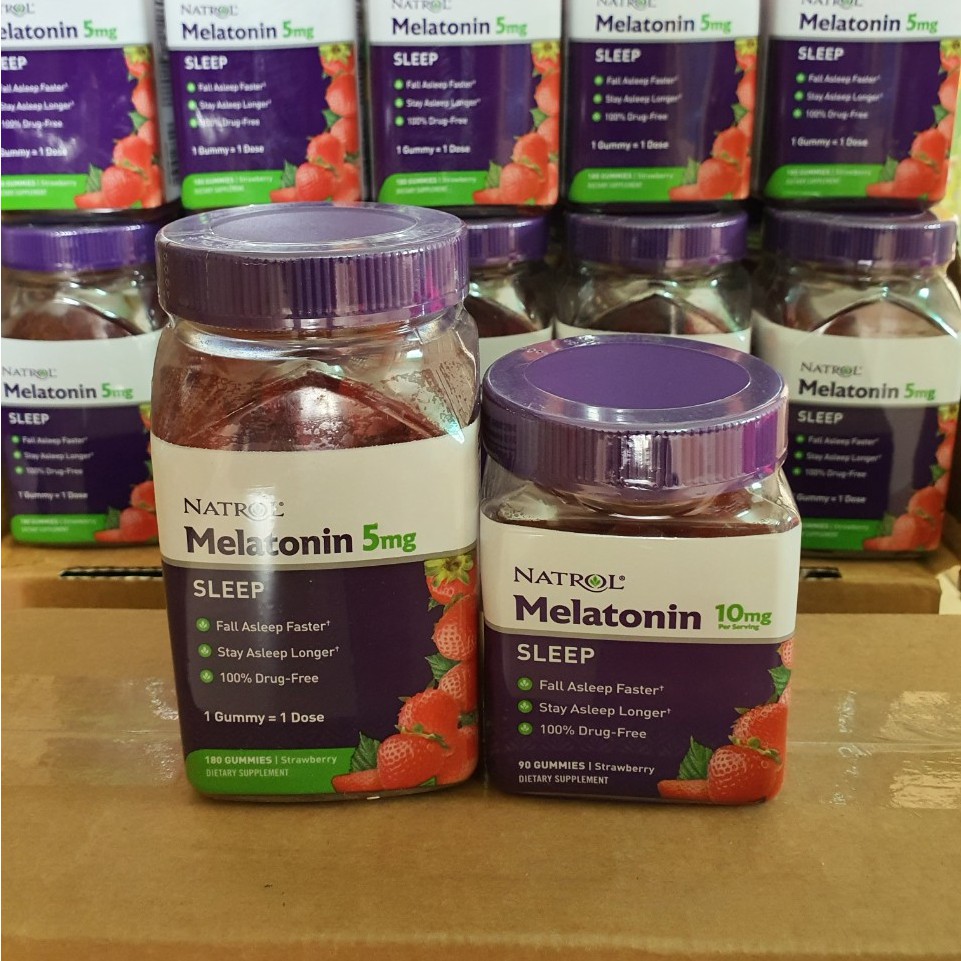 Kẹo ngủ Sleep Natrol Melatonin 5mg, 10mg - Hỗ trợ giấc ngủ với Natrol Melatonin