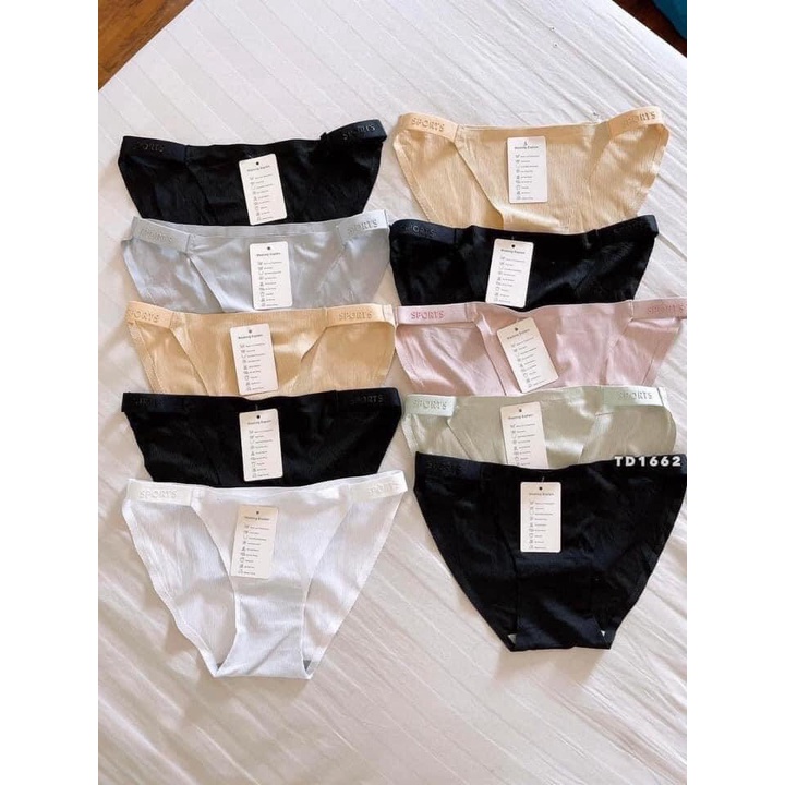 Set 10 Cái Quần Lót Su Dây Gân ZH Chuẩn Thái Lan Thể Thao Dập Nổi Chữ Sport