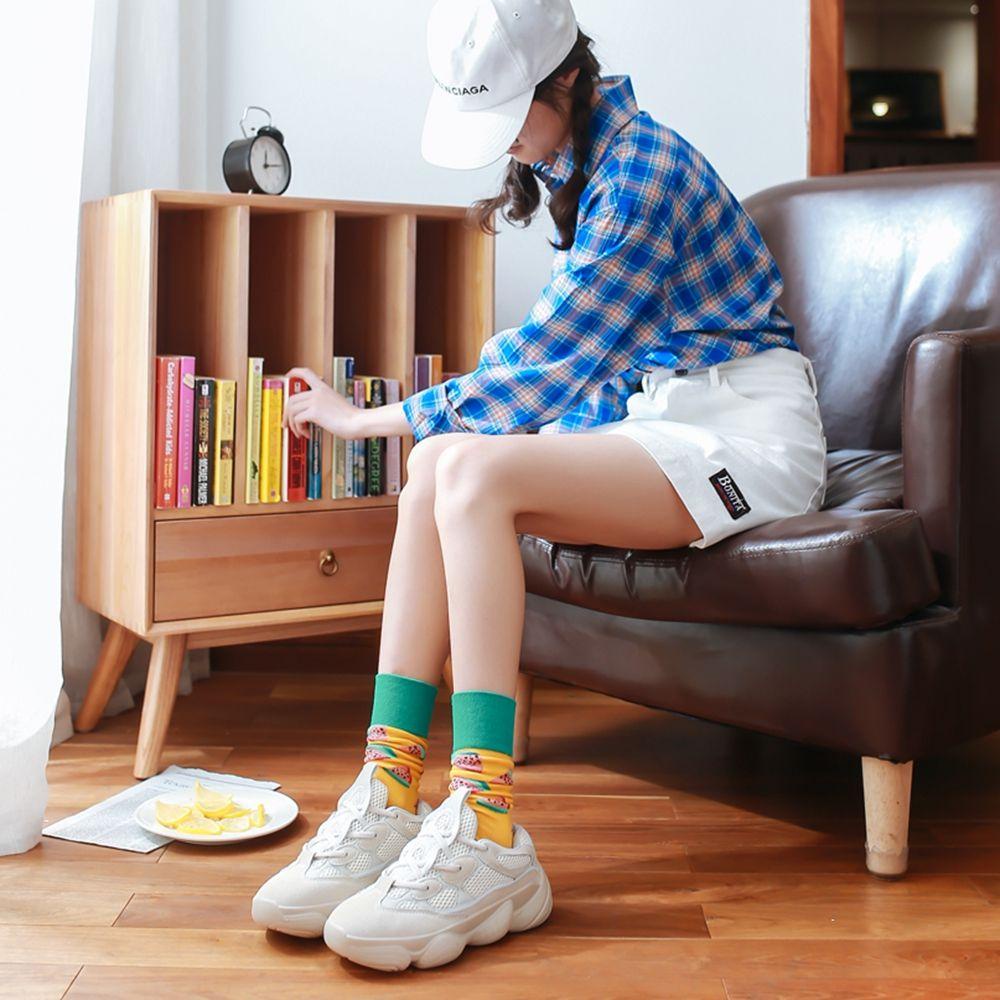 LET Tất Cotton Hoạ Tiết Hoạt Hình Phong Cách Harajuku