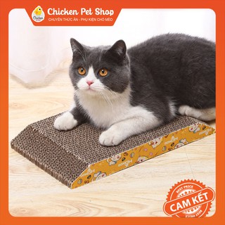 Bàn Cào Móng Giấy Carton Cứng Cho Mèo (Kèm Catnip)