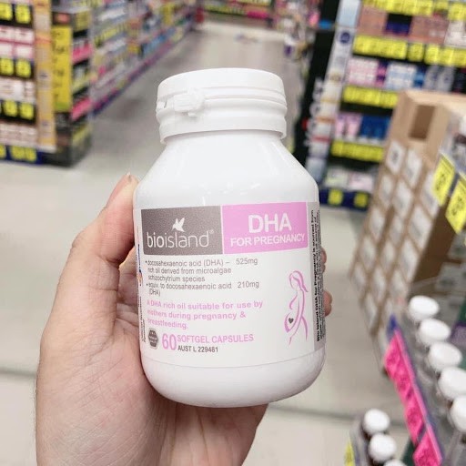 Thuốc bổ sung DHA BÀ BẦU ÚC - Bioisland DHA for Pregnancy cho bà bầu 60 viên