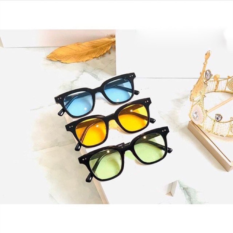 Mắt kính râm chữ V gọng nhỏ nhiều màu💖kính mát teen nam nữ Hàn Quốc thời trang