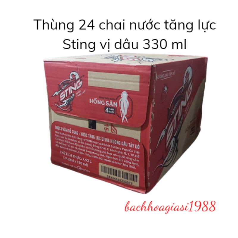 Now Ship- Lốc 6 chai sting hương dâu tây đỏ 330ml