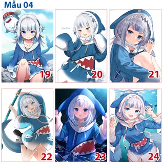 Poster / Tranh dán tường anime Hololive Gawr Gura ( Mẫu 4-5-6)