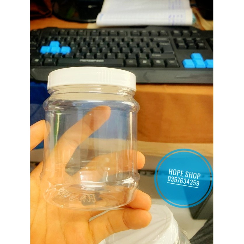 Hũ Nhựa Duy Tân 500g - Hũ Nhựa Nắp Trắng | BigBuy360 - bigbuy360.vn
