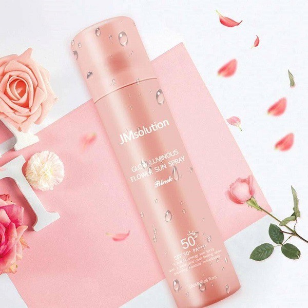 Xịt Chống Nắng Jmsolution Glow Luminous Flower Sun Spray SPF50+ /PA +++ 180ml + Tặng 1 mặt nạ JM solution bất kì