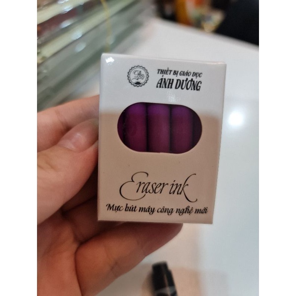Mực ống xóa được (gôm được) màu tím của trung tâm luyện chữ Ánh Dương
