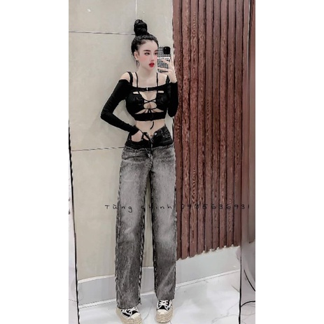 Quần jeans pha màu cạp hàng QCL1