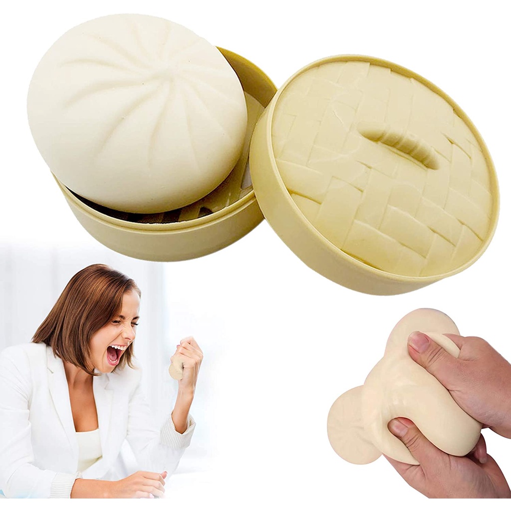 Đồ Chơi Squishy Hình Bánh Bao Giúp Giảm Căng Thẳng
