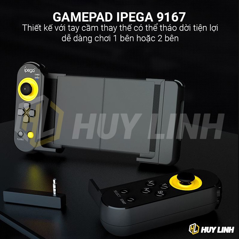 Tay cầm chơi game Ipega PG 9167 bluetooth 4.0 thế hệ mới